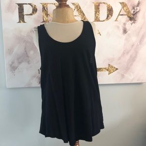 Anthropologie Racerback Tank Black Good Luck Tee